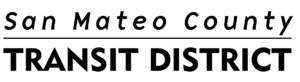 The logo for the San Mateo County Transit District.